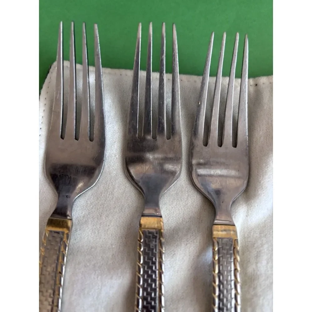 Cambridge Gold, Southampton‎ Stainless Accent Silverware  Retired, Rare Find